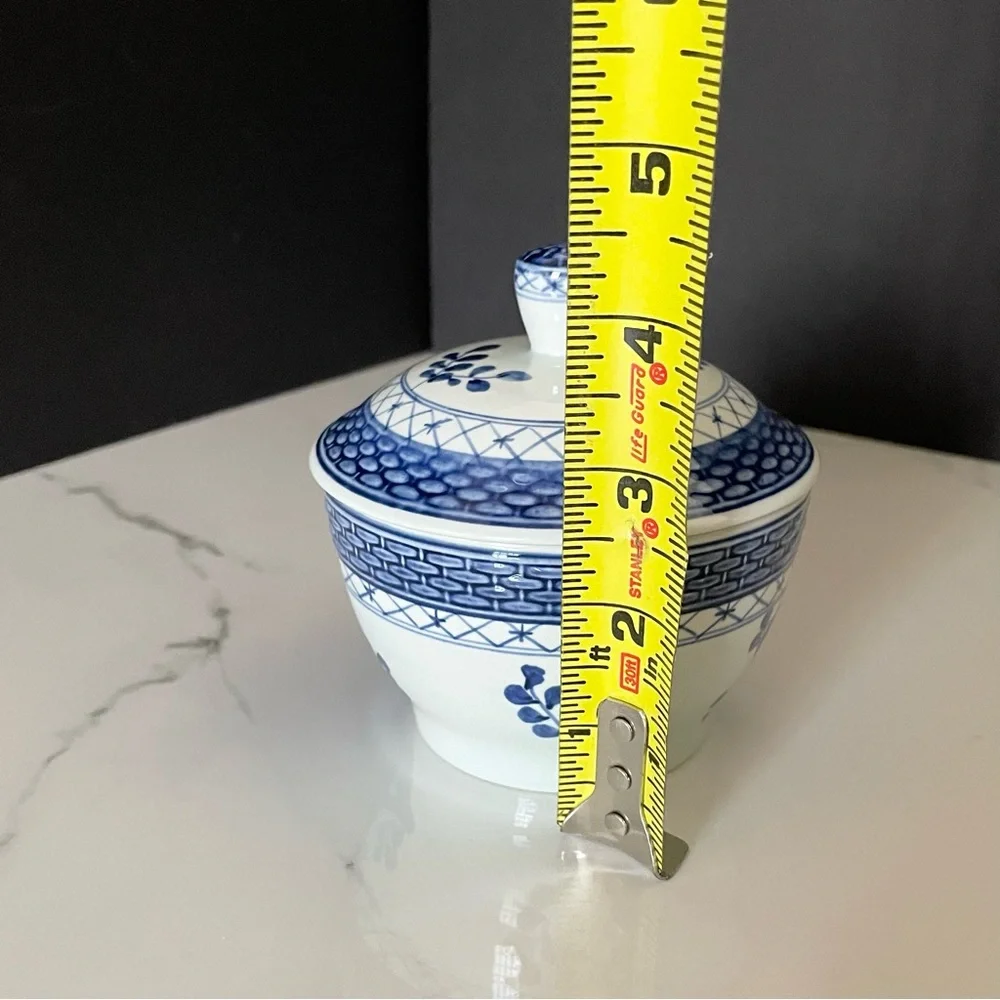Tranquebar Blue Lidded Sugar Bowl by Royal Copenhagen
